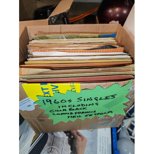 606 - Box Of Single Records