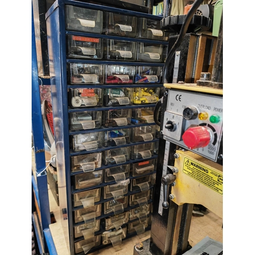 73 - Metal Storage Box With Clock Parts