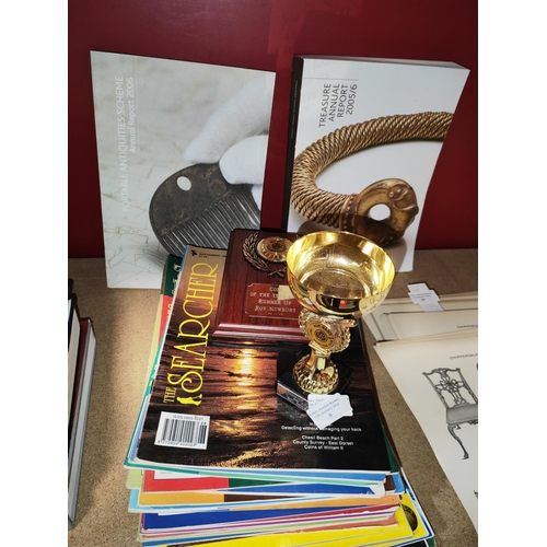 9 - Selection Of Treasure Hunting Books Plus 2 Trophies