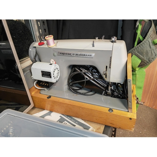 53 - Frister & Rossman Electric Sewing Machine In Case
