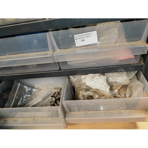 90 - Plastic Storage Box With Some Accessories