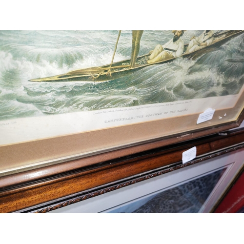 121 - Framed Print Called Zanjukelah The Boat Of The Rapids