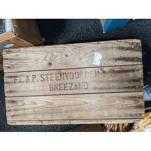 218 - Vintage Wooden Fruit Crate Advertising Steenvoorden Breezand