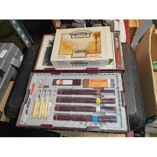 247 - Artist Box With Palette, Tubes Of Paint And Others Including Windsor & Newton Oils