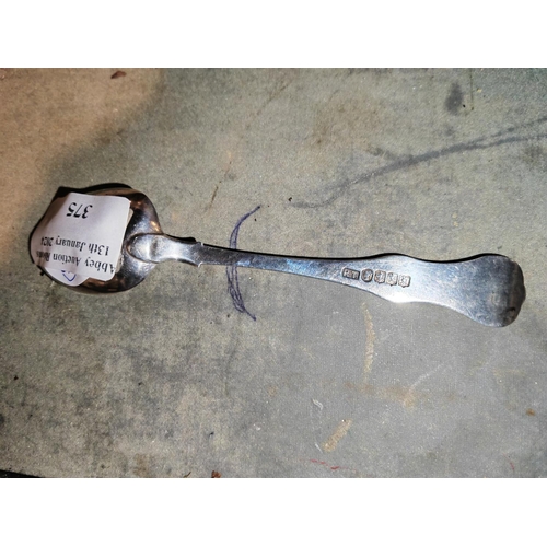 375 - Antique 1868 Scottish Glasgow Silver Spoon, Queens Pattern