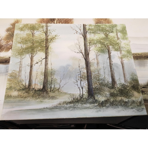 426 - 3 Folders Of Watercolour Paintings By Various Artists