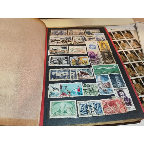 567 - Stamp Album Of World Stamps Plus A Block Of Macau Stamps 1983