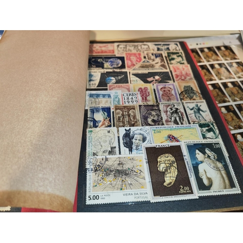 567 - Stamp Album Of World Stamps Plus A Block Of Macau Stamps 1983