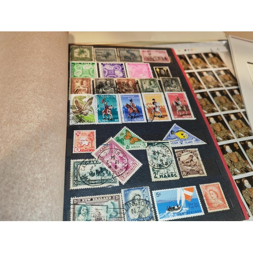 567 - Stamp Album Of World Stamps Plus A Block Of Macau Stamps 1983