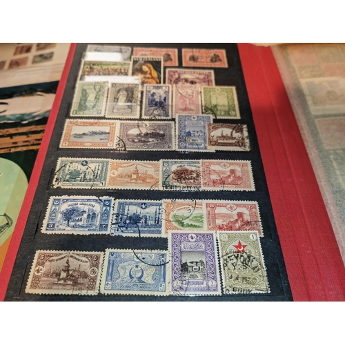 567 - Stamp Album Of World Stamps Plus A Block Of Macau Stamps 1983