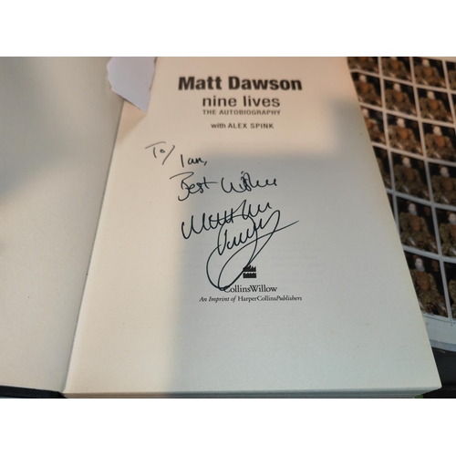 584 - Matt Dawson Nine Lives Autobiography Signed By Him With Genuine Certificate