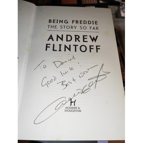 586 - Andrew Flintoff Being Freddie My Story So Far Book Signed By Flintoff And Ian Botham With Genuine Ce... 