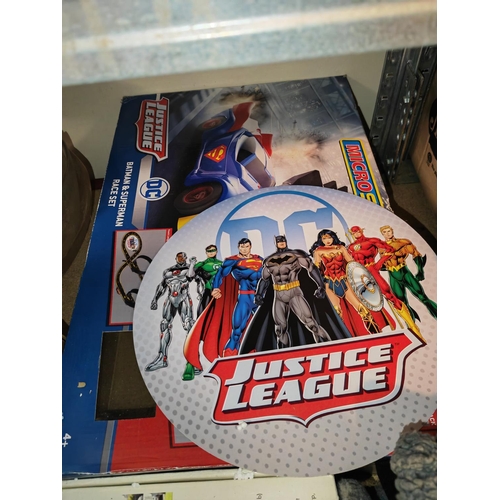 615 - Micro Scalextrics Justice League Scalextric Set