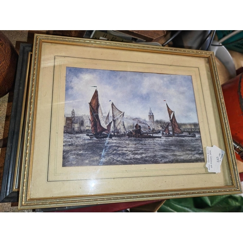 649 - 3 Gravesend Prints Framed