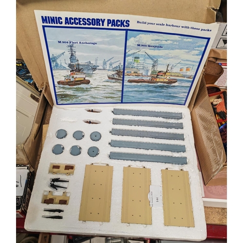 144 - Minic Ships Harbour Set Boxed