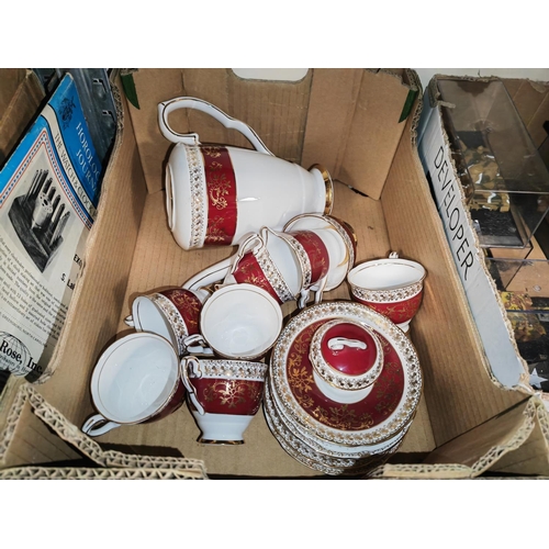 161 - Royal Stafford Red And White Coffee Set