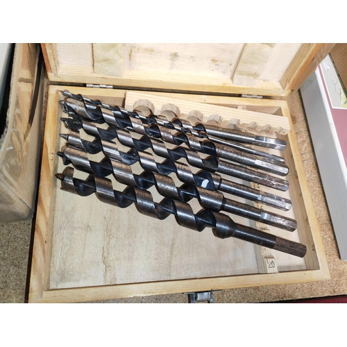 163 - Cased Set Of Auger Drill Bits