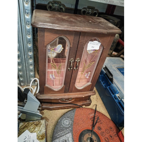 264 - Jewellery Cabinet With Drawer