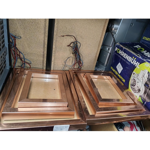 31 - 6 Copper Coloured Photo Frames