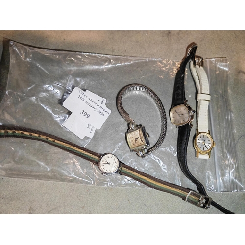 399 - 4 Vintage Ladies Watches