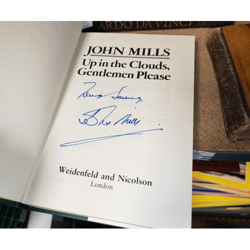 4 - Signed Book John Mills Autobiography, Up In The Clouds Gentlemen Please, 1980, 1St Edition