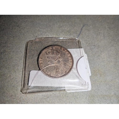 403 - 1890 Indian Silver One Rupee Vf