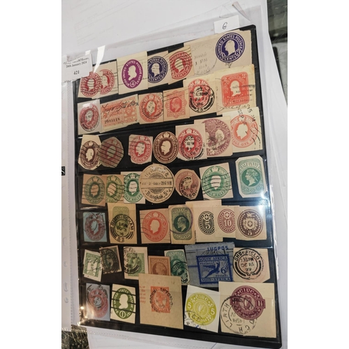 421 - Sheet Of Vintage Pre Paid Stamps