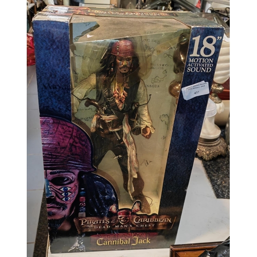 437 - Pirates Of The Caribbean Dead Mans Chest 18 Inch Motion Activated Sound Cannibal Jack, Sealed In Ori... 