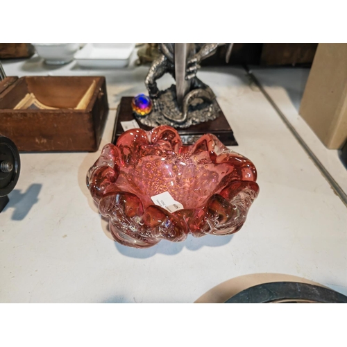 509 - Pink Murano Glass Bowl