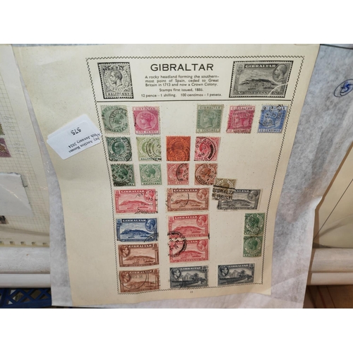 575 - Page Of Gibraltar Stamps