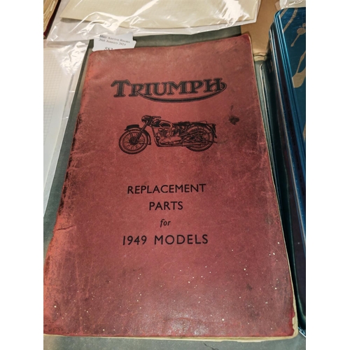 582 - Triumph Motorcycle Replacement Parts Box 1949