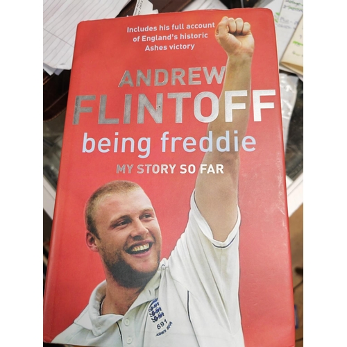 607 - Andrew Flintoff Being Freddie My Story So Far Book Signed By Flintoff And Ian Botham With Genuine Ce... 