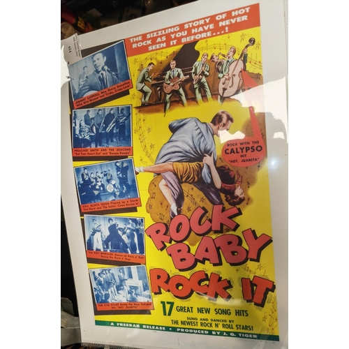 Rock Baby Rock It And Let'S Rock 1950'S Film Posters 42X30