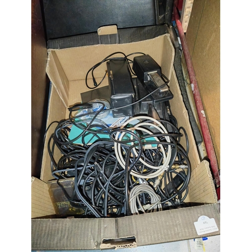 709 - Crate Of Cables + Other Electricals