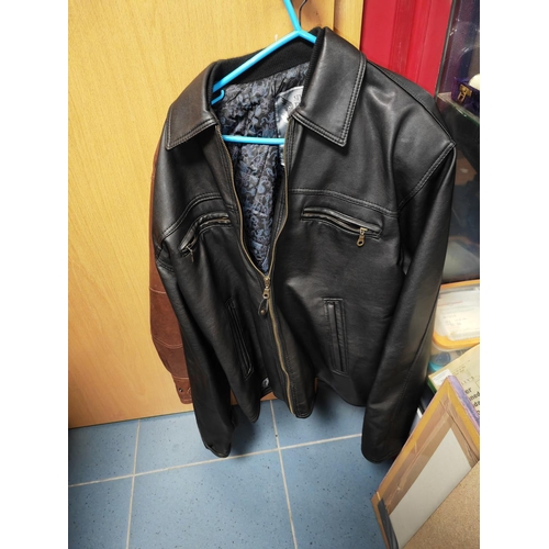 24 - 2 Leather Jackets 1 Brown Sports Zone 1 Black Rja Army Corps