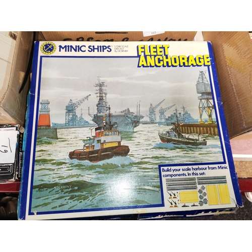 144 - Minic Ships Harbour Set Boxed