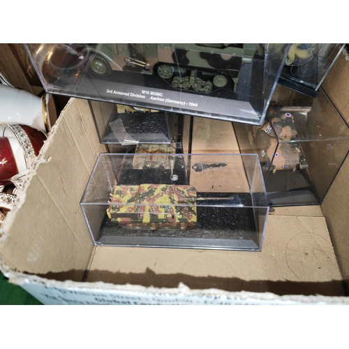 164 - 6 Boxed Diecast Tanks