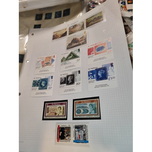 580 - 5 Pages Of Montserrat And St Helena Stamps