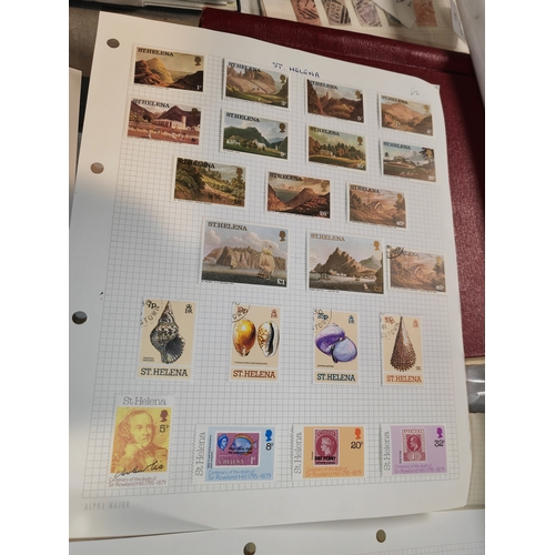 580 - 5 Pages Of Montserrat And St Helena Stamps