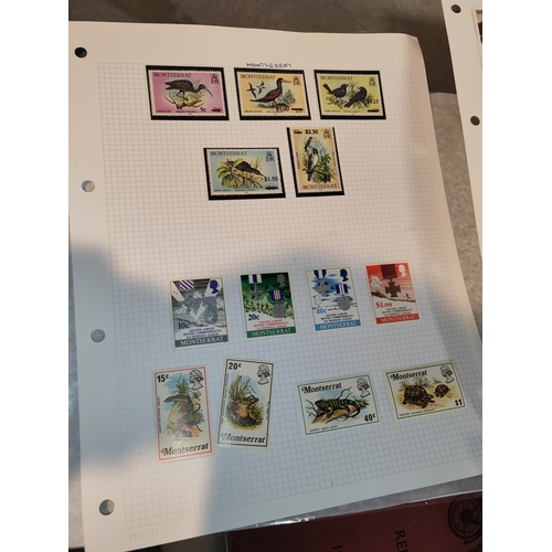 580 - 5 Pages Of Montserrat And St Helena Stamps