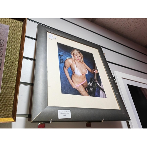 118 - Framed Abi Titmuss Photo With Genuine Signature And Certificate