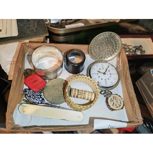 302 - Job Lot Of Treasures Including A Braille Pocket Watch