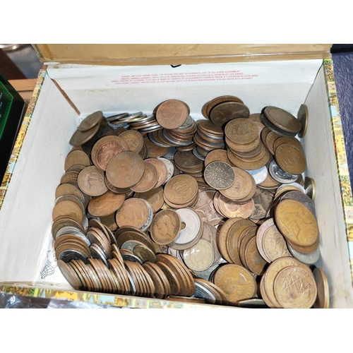 312 - Cigar Box Of Coins