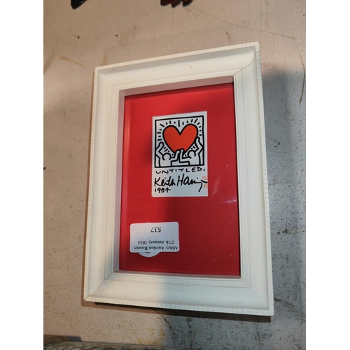 537 - Small Limited Edition Numbered Keith Haring Print