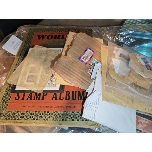 557 - Book Of Loose World Stamps Plus Album With Some Stamps