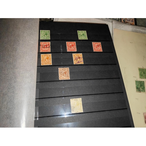 569 - Four Stamp Albums With Some Stamps With Some Loose Stamps