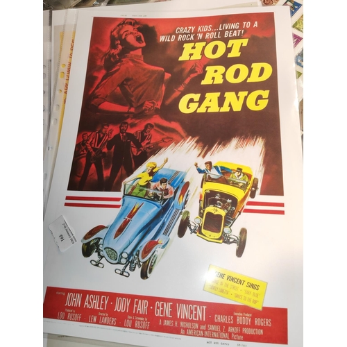 591 - Hot Rod Gang Gene Vincent Movie Poster 42X30Cm