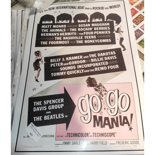 595 - Go-Go Mania The Animals The Beatles Movie Poster 42X30Cm