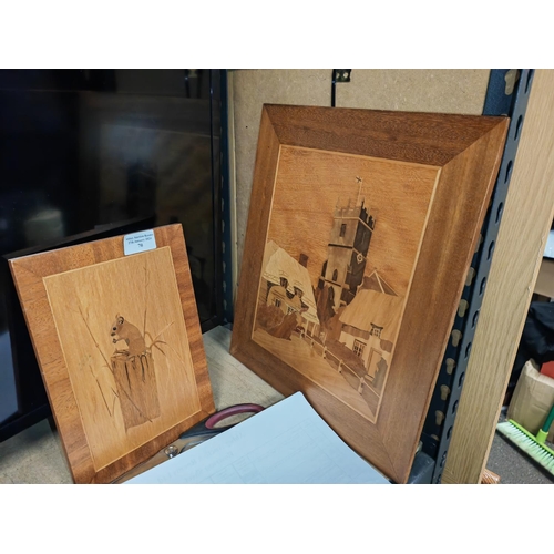 70 - 2 Small Marquetry Pictures