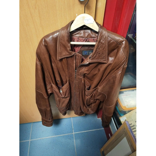 23 - 2 Leather Jackets 1 Brown Sports Zone 1 Black Rja Army Corps